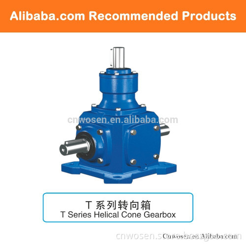 T series Spiral Bevel Gearbox (1:1 ratio 90 degree gearbox)